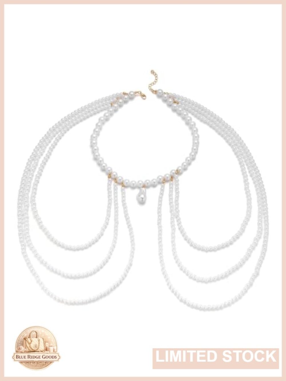 Pearl Bead Shoulder Arm Chain Layered Body Jewelry Festival Costume